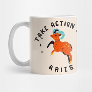 Take Action Now Aries Mug